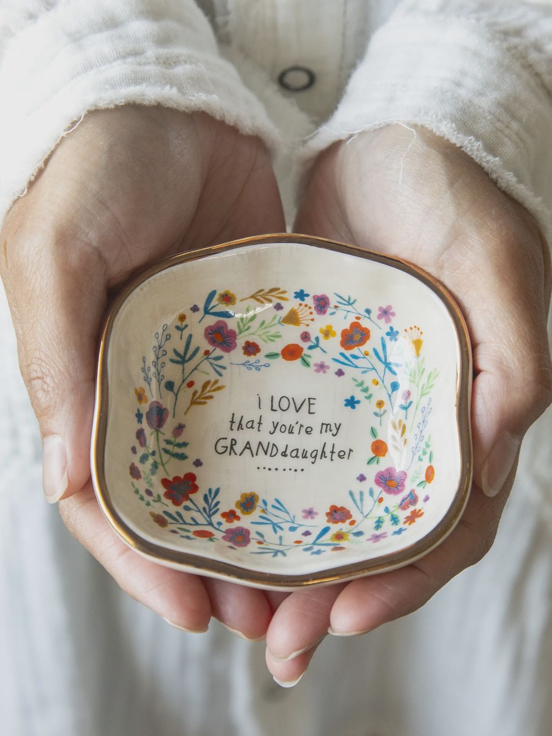 Antiqued Trinket Bowl - Granddaughter