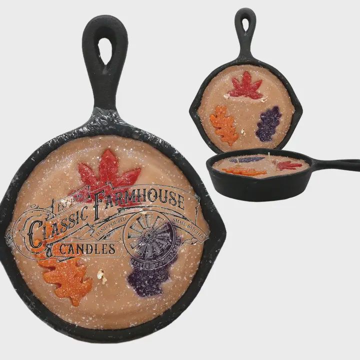 Autumn Harvest 8 oz Cast Iron Pan Candle