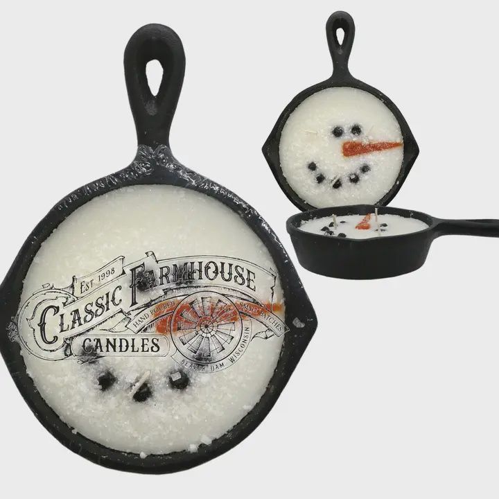 Frosty 8 oz Cast Iron Pan Candle