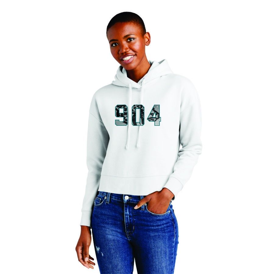 904 Crop Hoodie - White
