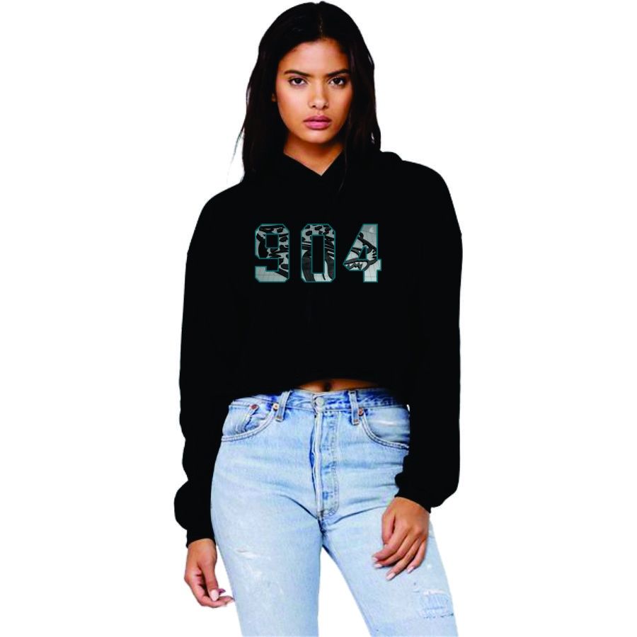 904 Crop Hoodie - Black