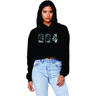 904 Crop Hoodie - Black