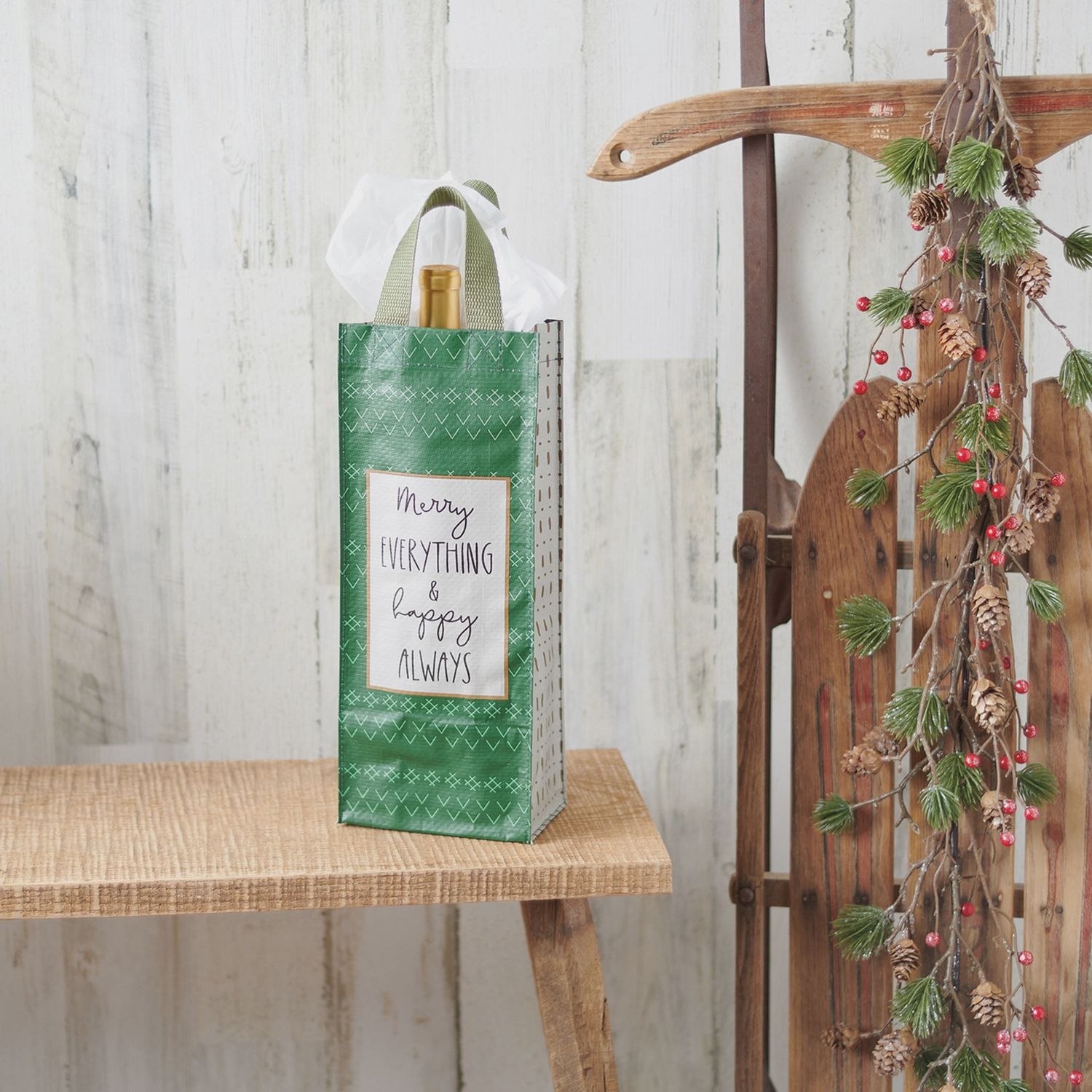 Merry Everything Wine Tote