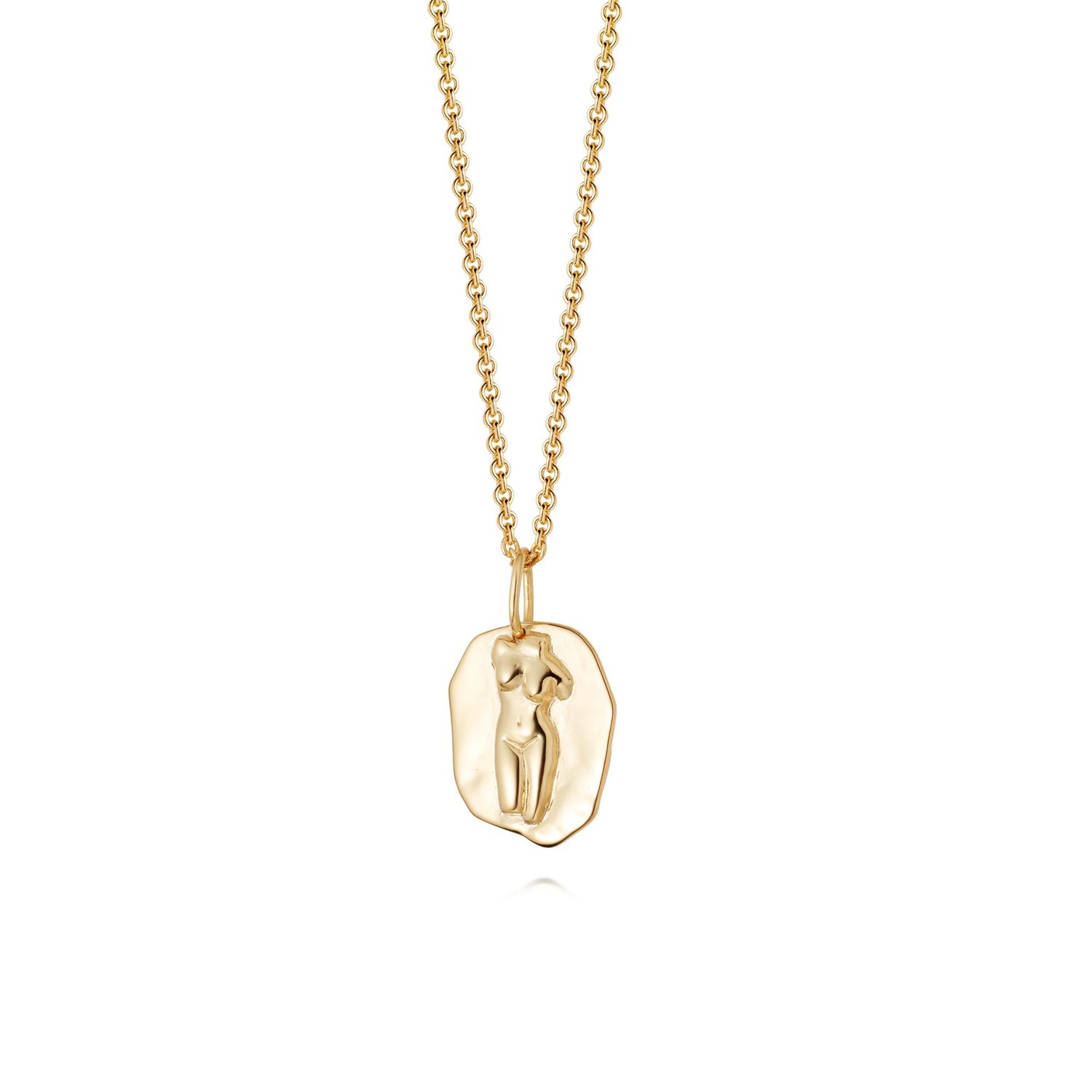 Silver Gold Plated Aphrodite Necklace, Metal: Sterling Silver with Gold Plating