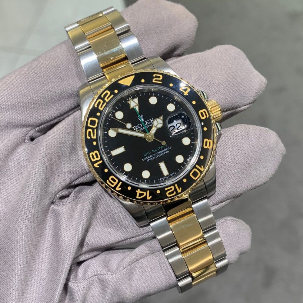 Pre-Owned Rolex Oyster Perpetual Steel &amp; Gold GMT Master ll 116713LN