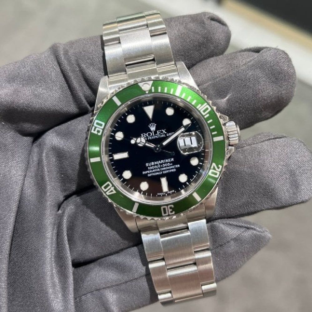 Pre-Owned Rolex Oyster Perpetual Submariner &#39;Kermit&#39; 16610