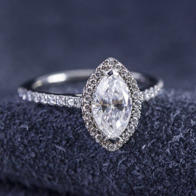 Platinum 1.80ct Marquise Cut Diamond Ring