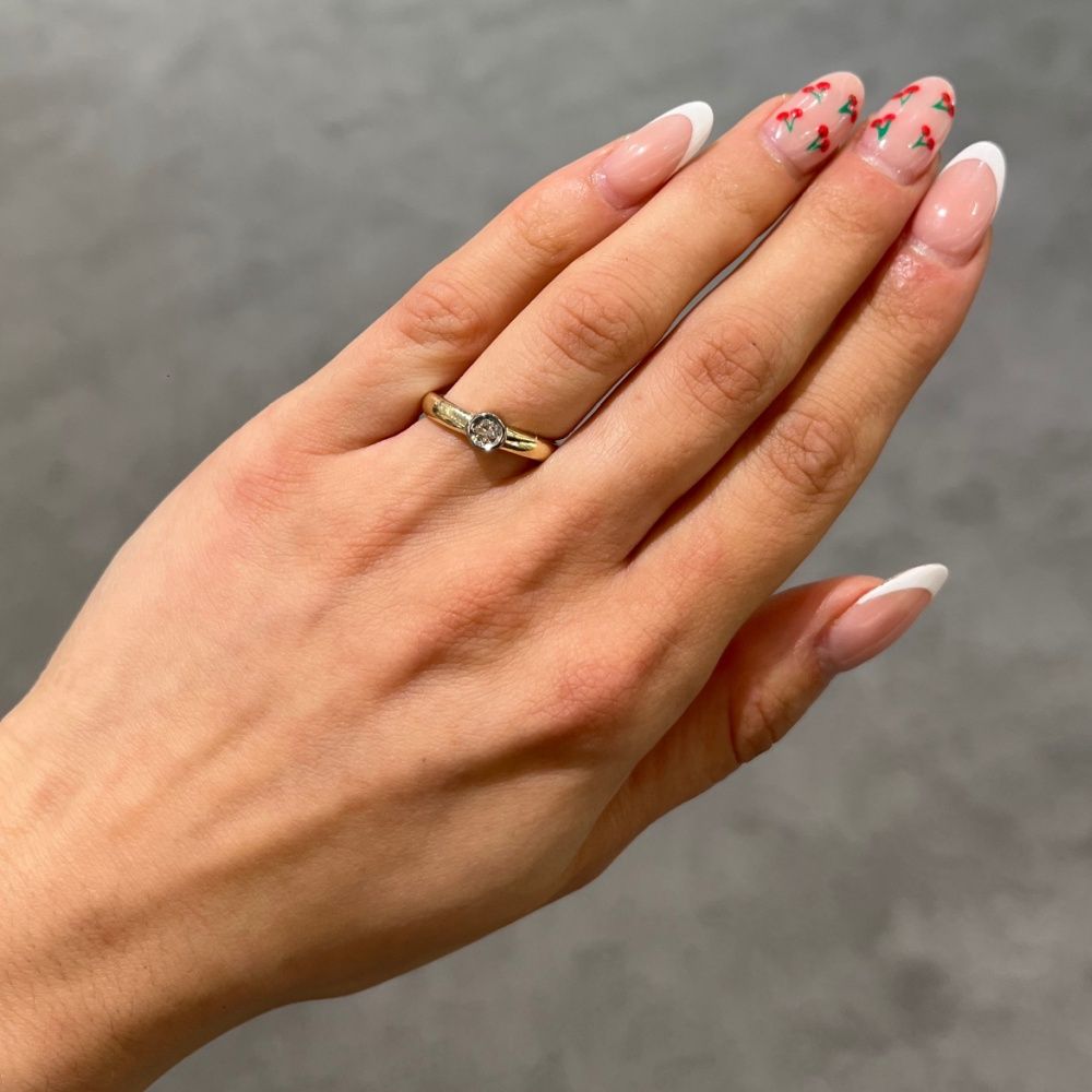 9ct Yellow Gold 0.10ct Diamond Solitaire Ring