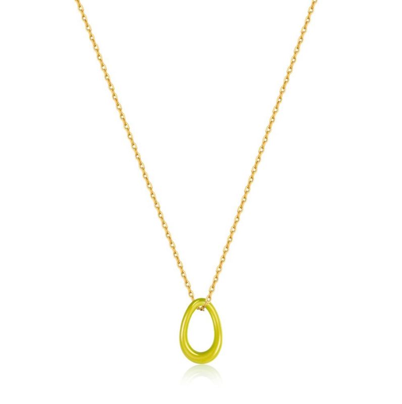 Enamel Twisted Pendant Necklace