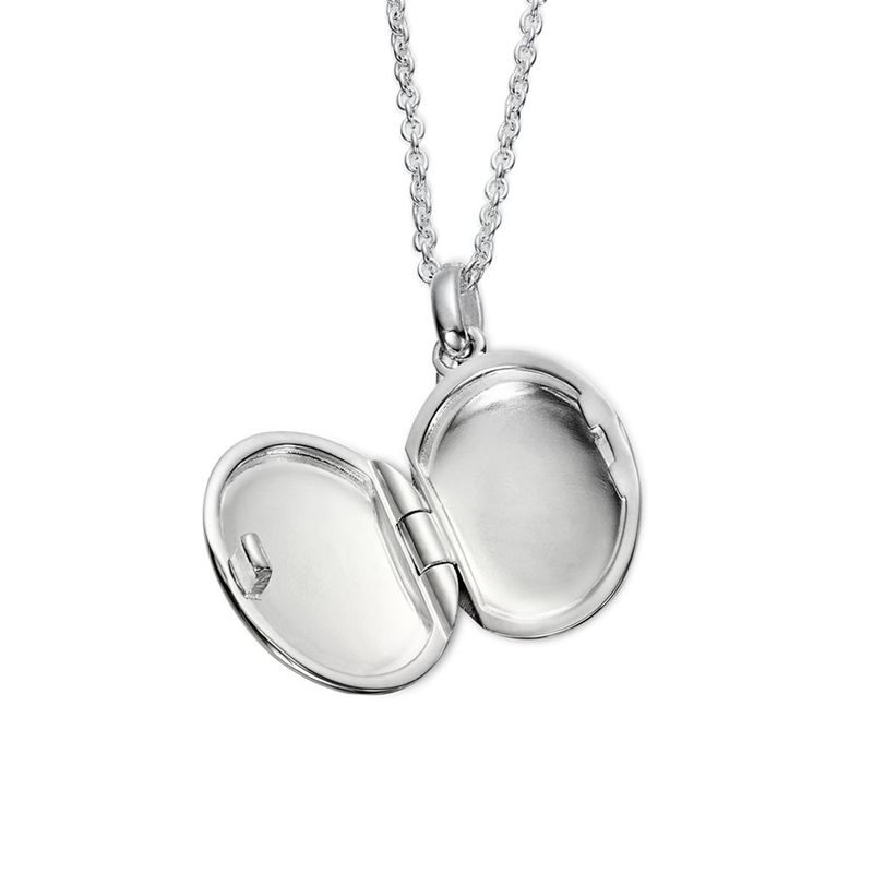 Margot - Silver Oval Beaded Locket