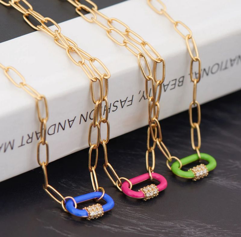 Enamel Carabiner Necklace Enamel Carabiner Necklace
