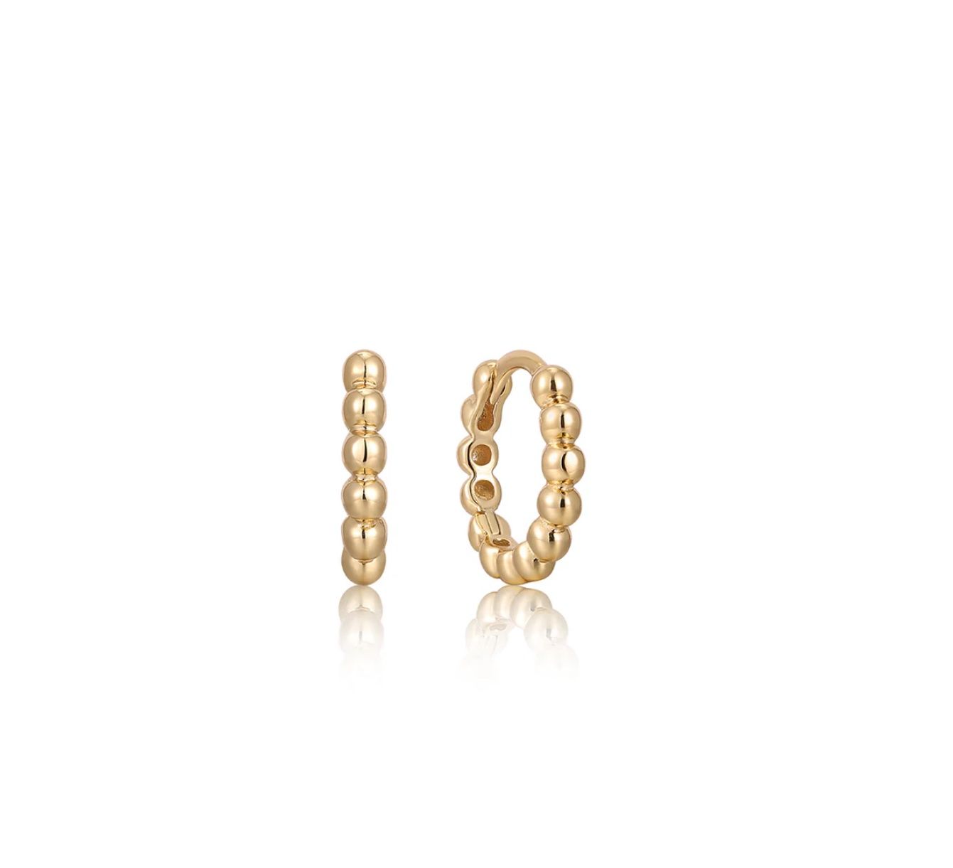 Orb Huggie Hoop Earrings