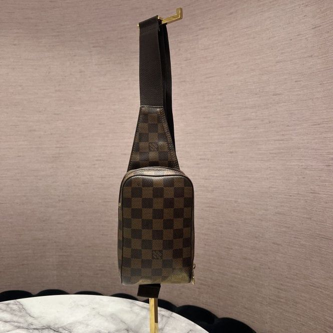 Pre-Owned Louis Vuitton Geronimos Crossbody Bag in Damier Ebene Canvas