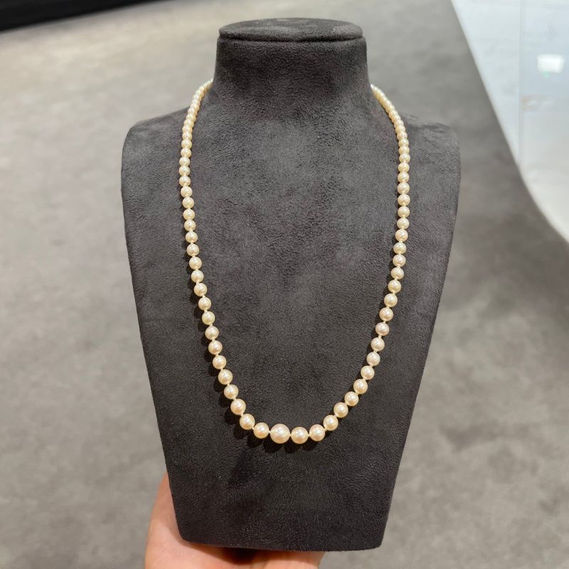 Pre-Owned Vintage Mikimoto Pearl 20” Graduated Necklace