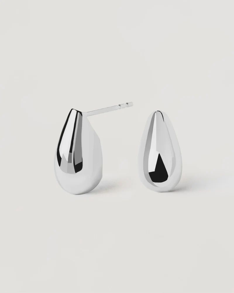 Sugar Silver Hoop Earrings
