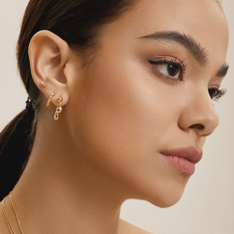 Ania Haie Twisted Wave Huggie Hoop Earring