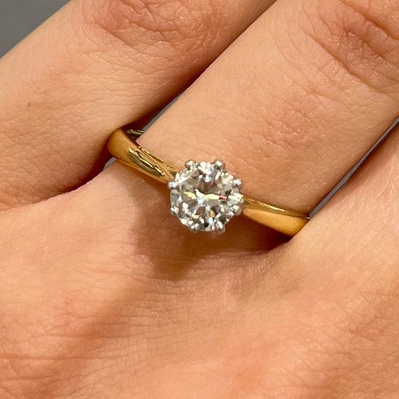 Pre-Owned 18ct Yellow Gold 0.60ct Diamond Solitaire Ring