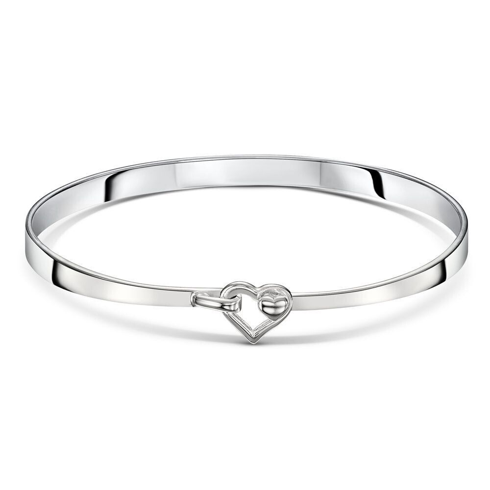 Hrdaya Silver Open Heart Bangle
