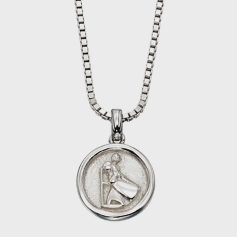 Miller - Silver St Christopher Necklace Miller - Silver St Christopher Necklace