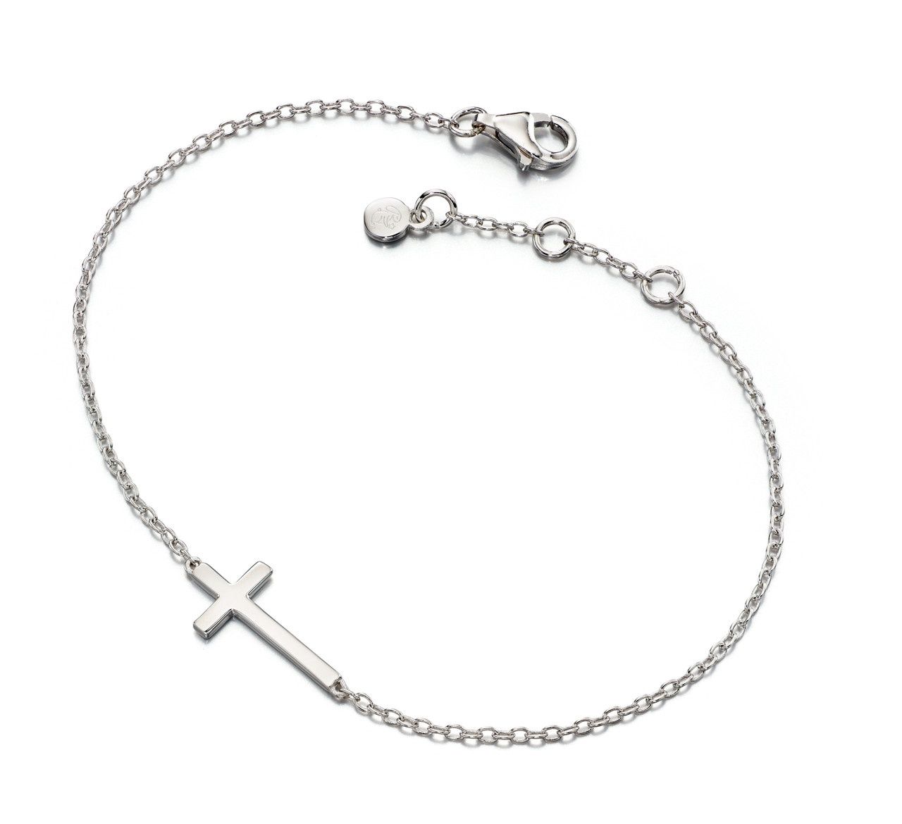 Alexi Adults Silver Cross Bracelet
