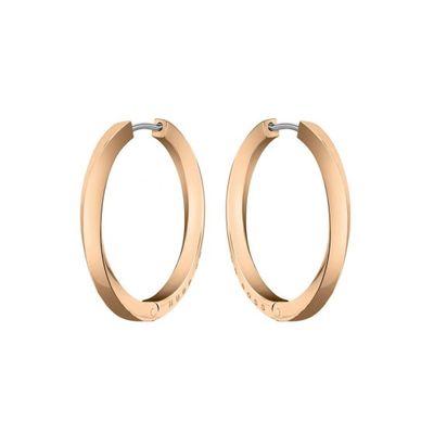 Boss Jewellery Signature Rose Gold Plated Hoop Earrings