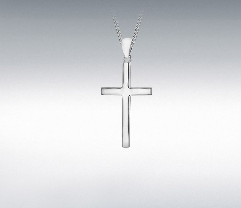 Sterling Silver Polished Cross Pendant