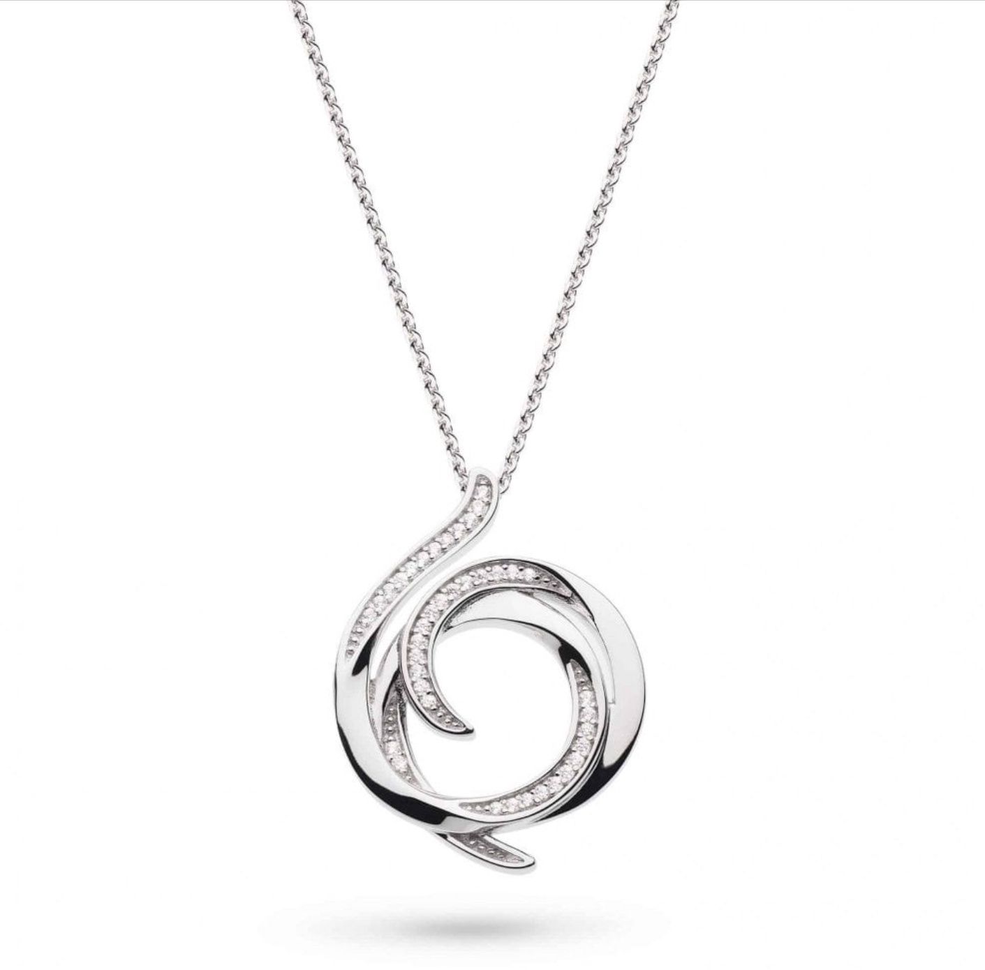 Entwine Helix Wrap Pave Necklace