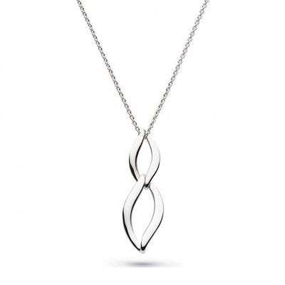 Silver Entwine Twine Link Duo Petite Necklace