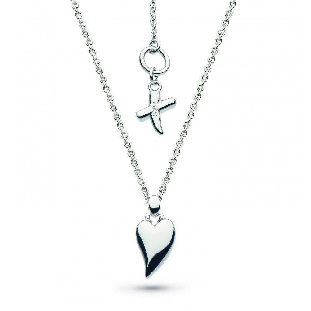 Silver Desire Kiss Mini Heart Necklace