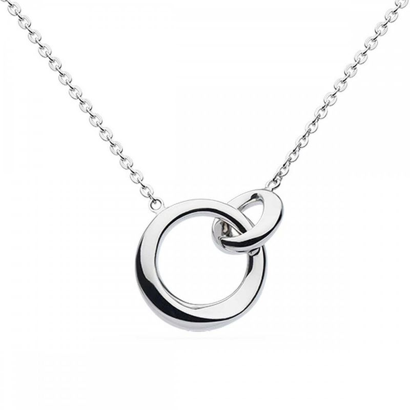 Silver Bevel Cirque Link Necklace 18&quot;