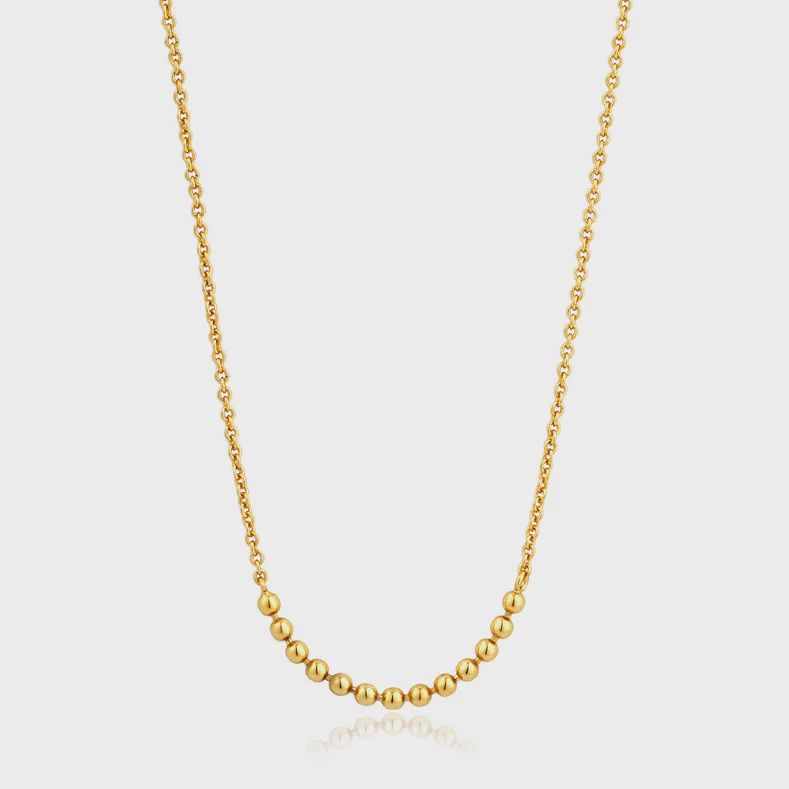 Silver Gold Plated Modern Multiple Balls Necklace