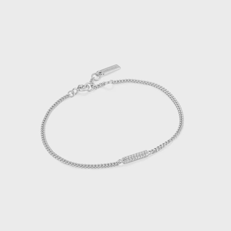 Silver Glam Bar Bracelet