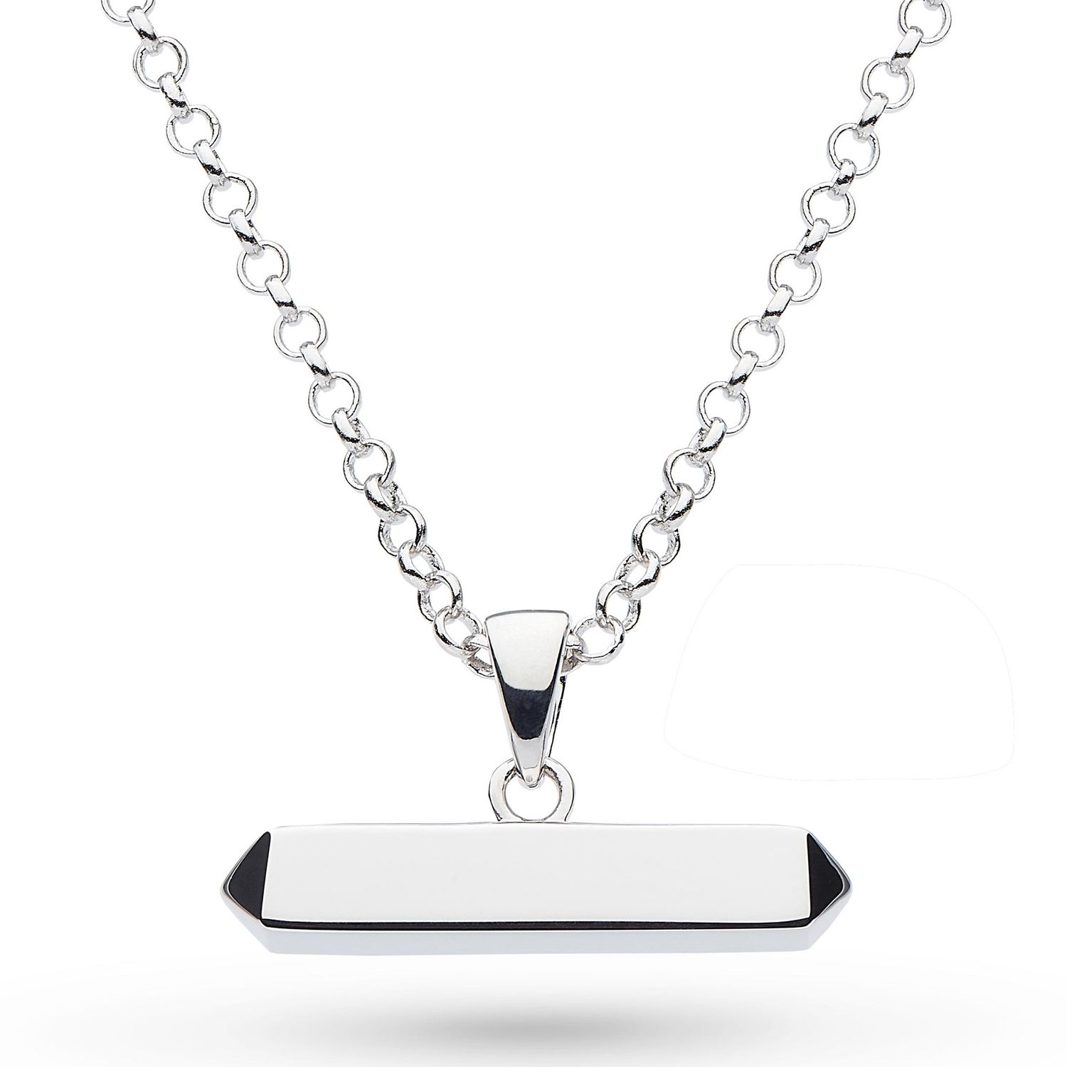 Silver Empire Manhattan Bar Necklace