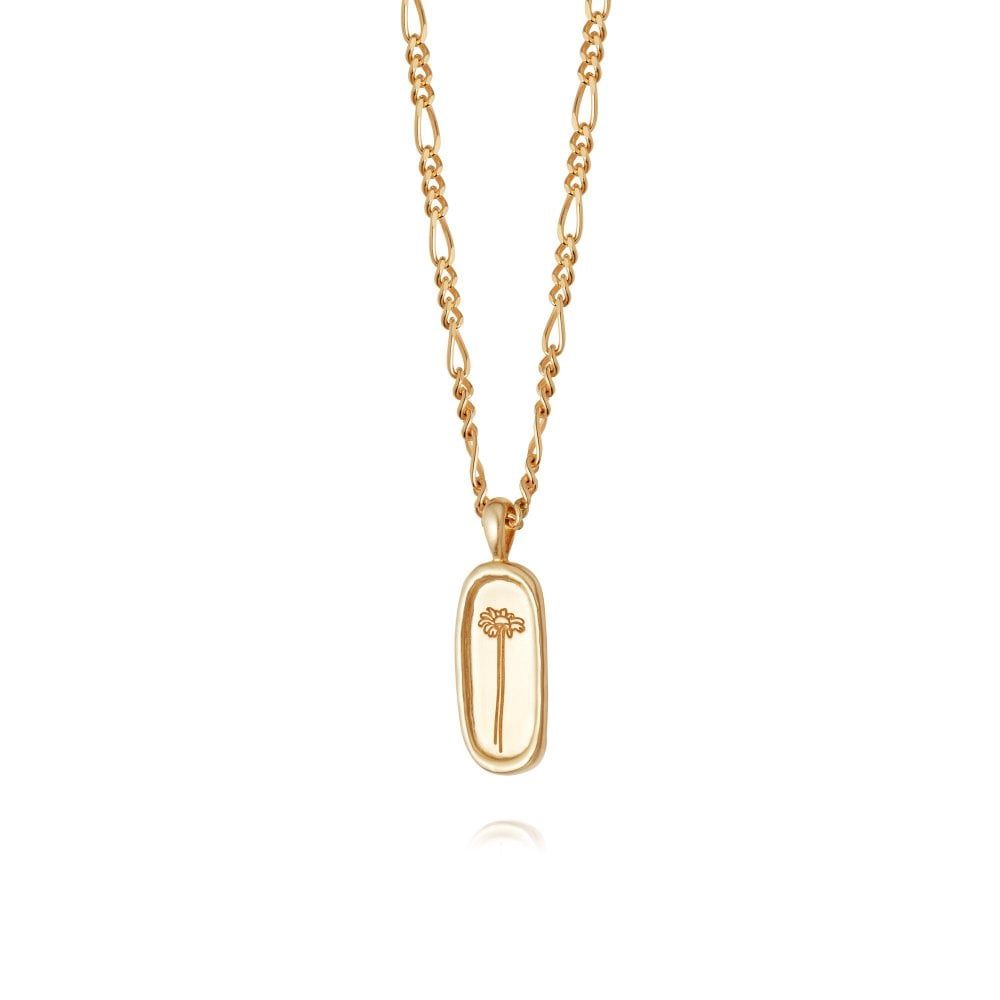 Silver Gold Plated Flower Necklace