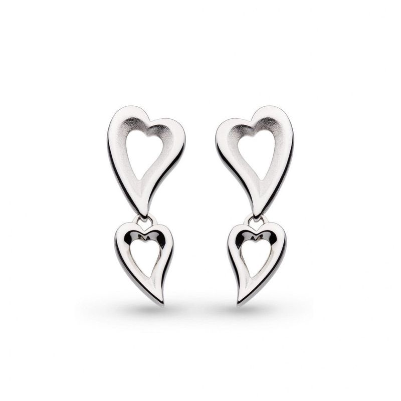 Desire Love Story Heart Duo Drop Earrings