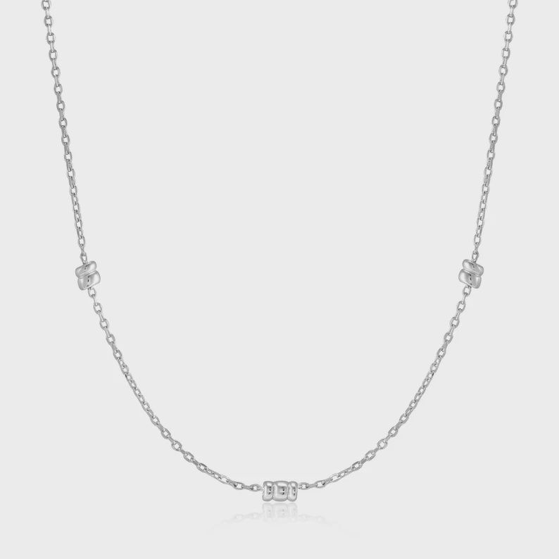Silver Smooth Twist Chain Necklace
