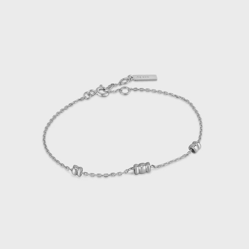 Silver Smooth Twist Chain Bracelet