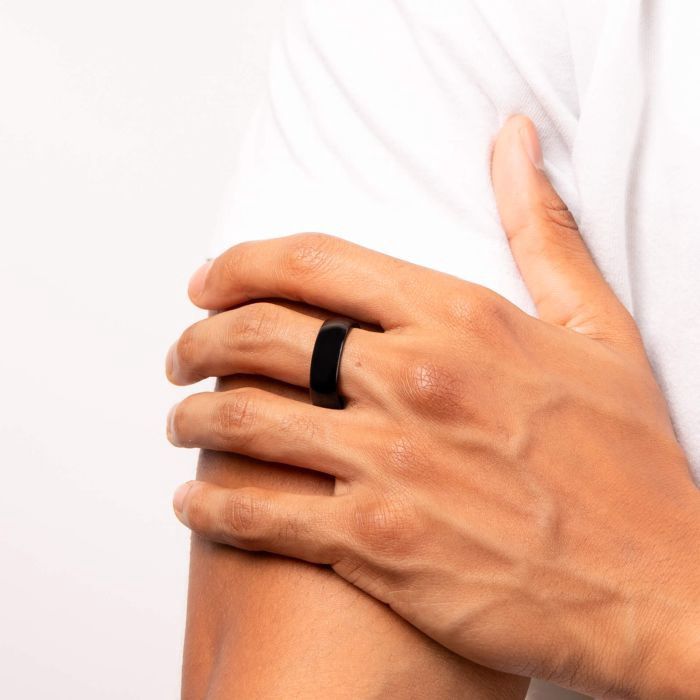 Tungsten Black-Plated Men's Ring