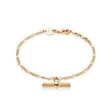 Silver Gold Plated Estée Lalonde T Bar Drop Bracelet