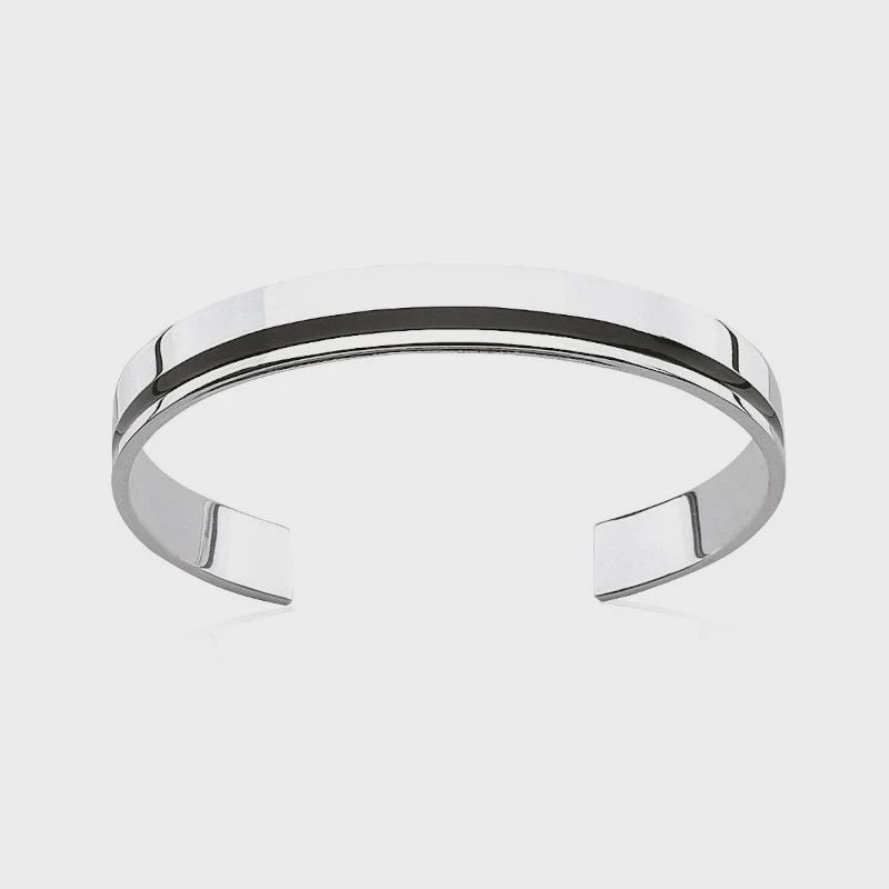 Steel and Resit Men&#39;s Bangle