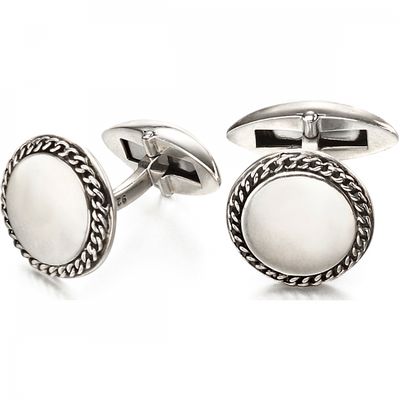 Round Chain Detail Cufflinks