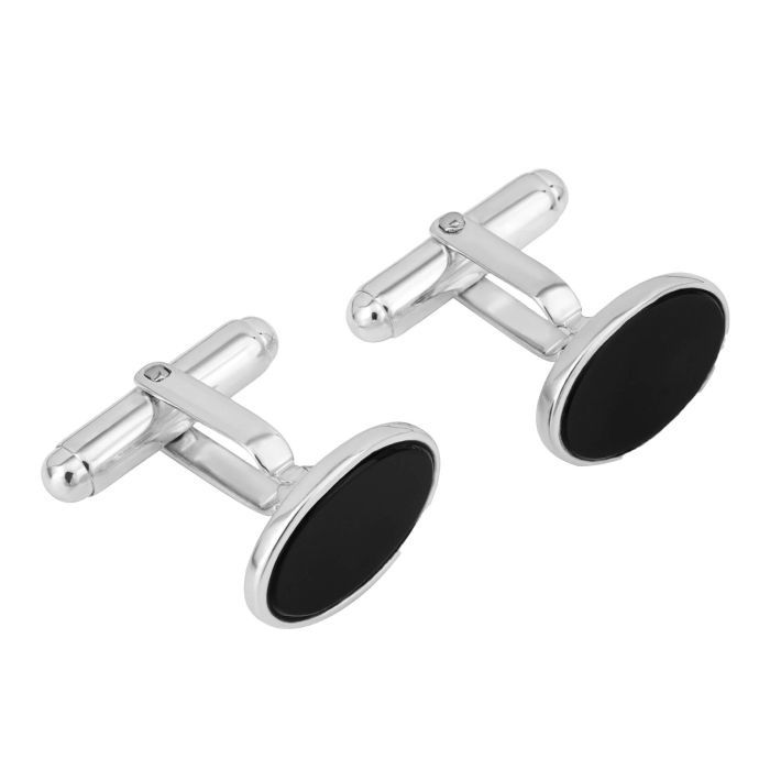 Oval Cufflinks with Onyx