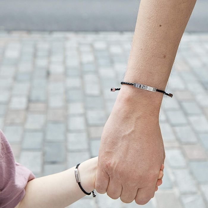 Parent and Child Matching Leather Bracelet, Size: Child 21cm