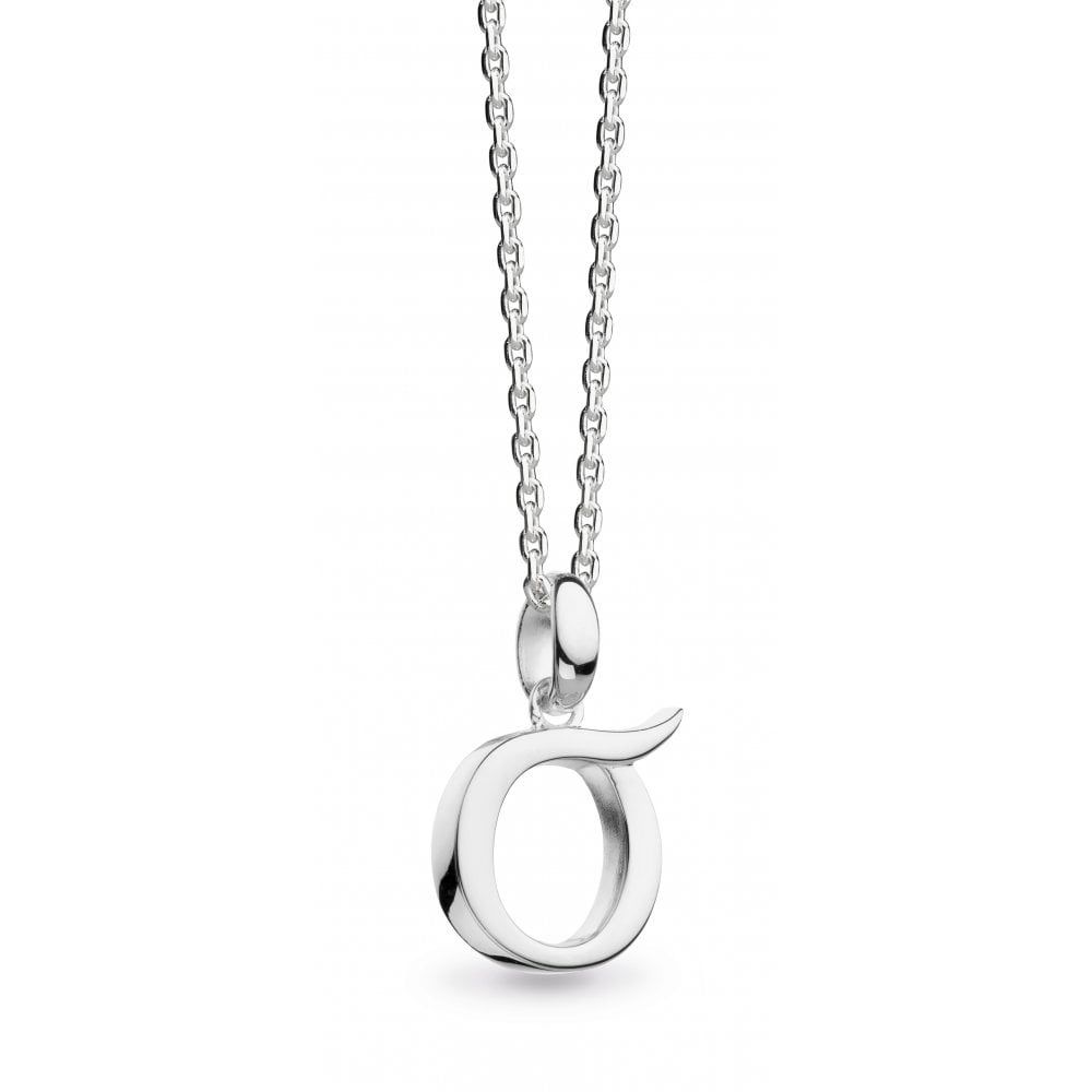 Silver Signature Classic Initial &#39;O&#39; Necklace 18&quot;