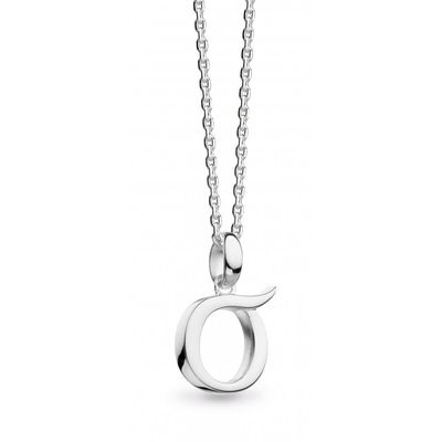Silver Signature Classic Initial &#39;O&#39; Necklace 18&quot;