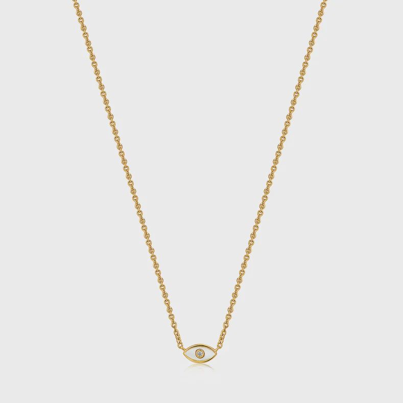 Silver Gold Plated Evil Eye Necklace