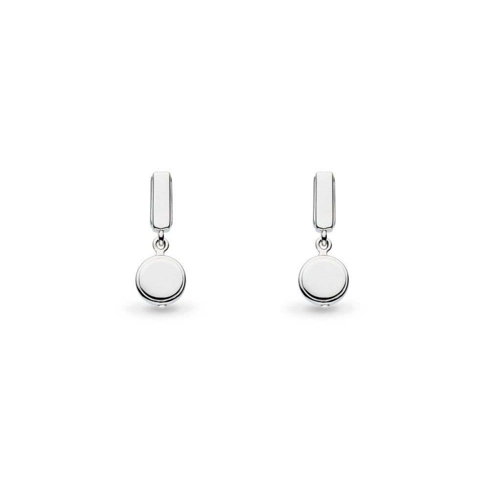 Silver Revival Eclipse Bar &amp; Disc Drop Earrings