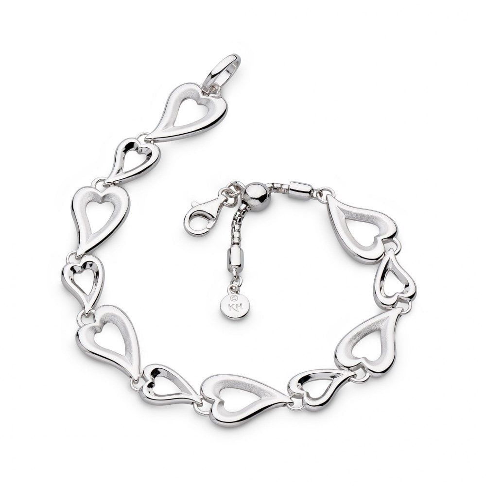 Silver Desire Love Story Multi-Link Slider Bracelet 7.5&quot;