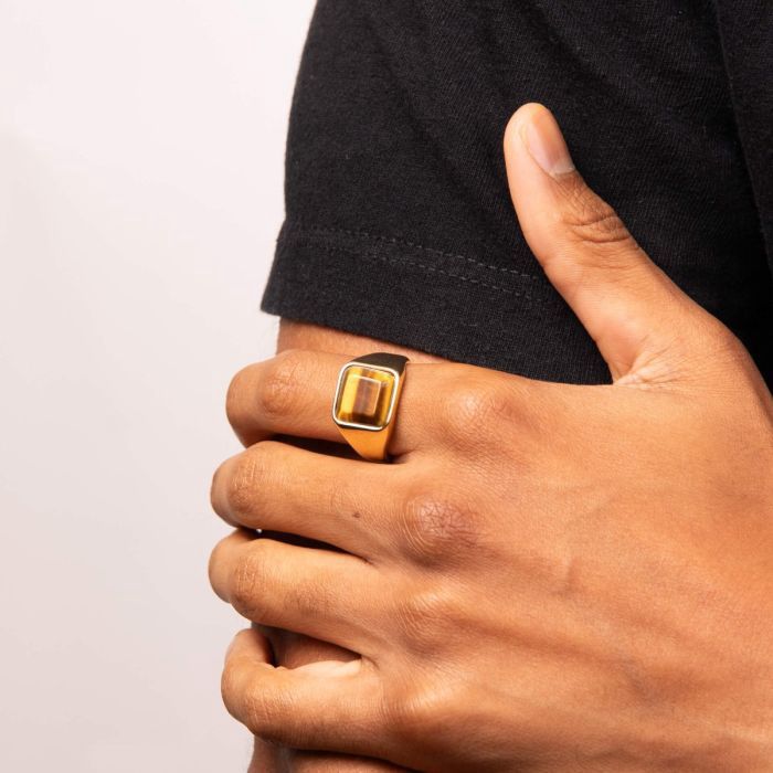 Semi-Precious Stone Signet Ring