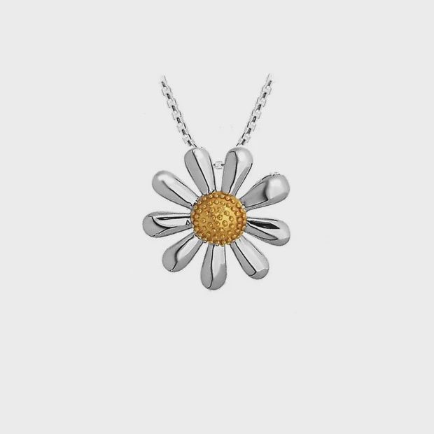 Sterling Silver English Daisy Necklace